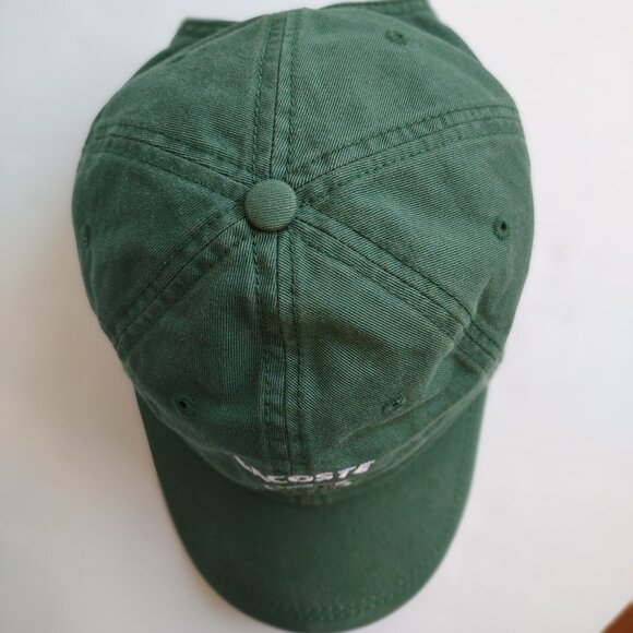 Lacoste Since 1933 Baseball Hat Cap Adjustable Strapback Crocodile Green OS - Picture 6 of 10